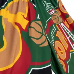 Apparel Mitchell & Ness Shorts-Big Face Fashion Shorts 5.0 Seattle Supersonics