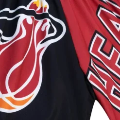 Apparel Mitchell & Ness Shorts-Big Face Fashion Shorts 5.0 Miami Heat
