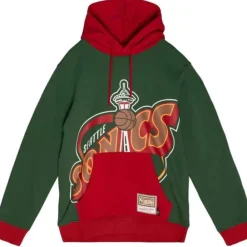 Apparel Mitchell & Ness Hoodies & Sweatshirts-Big Face Hoodie 5.0 Seattle Supersonics