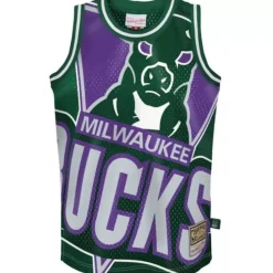 Apparel Mitchell & Ness Big Kids-Big Face Jersey Milwaukee Bucks