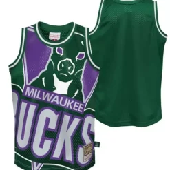 Apparel Mitchell & Ness Big Kids-Big Face Jersey Milwaukee Bucks
