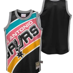 Apparel Mitchell & Ness Big Kids-Big Face Jersey San Antonio Spurs