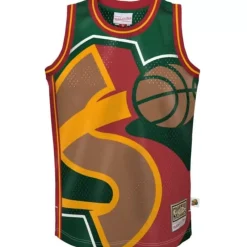 Apparel Mitchell & Ness Big Kids-Big Face Jersey Seattle Supersonics