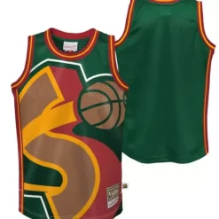 Apparel Mitchell & Ness Big Kids-Big Face Jersey Seattle Supersonics