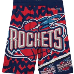 Apparel Mitchell & Ness Big Kids-Big Face Jumbotron Mesh Shorts Houston Rockets