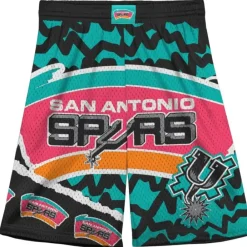 Apparel Mitchell & Ness Big Kids-Big Face Jumbotron Mesh Shorts San Antonio Spurs