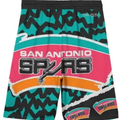 Apparel Mitchell & Ness Big Kids-Big Face Jumbotron Mesh Shorts San Antonio Spurs