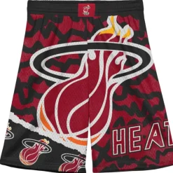 Apparel Mitchell & Ness Big Kids-Big Face Jumbotron Mesh Shorts Miami Heat