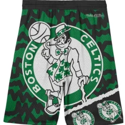 Apparel Mitchell & Ness Big Kids-Big Face Jumbotron Mesh Shorts Boston Celtics