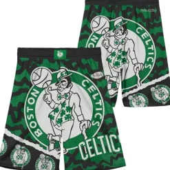 Apparel Mitchell & Ness Big Kids-Big Face Jumbotron Mesh Shorts Boston Celtics