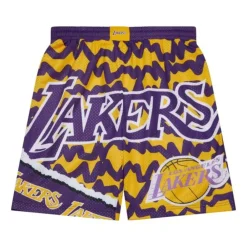 Apparel Mitchell & Ness Big Kids-Big Face Jumbotron Mesh Shorts Los Angeles Lakers