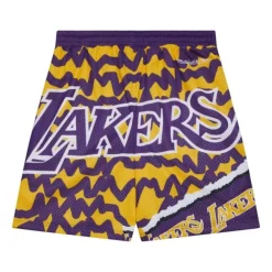 Apparel Mitchell & Ness Big Kids-Big Face Jumbotron Mesh Shorts Los Angeles Lakers