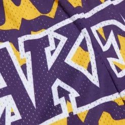 Apparel Mitchell & Ness Big Kids-Big Face Jumbotron Mesh Shorts Los Angeles Lakers