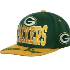Headwear Mitchell & Ness -Bill Script Snapback Green Bay Packers