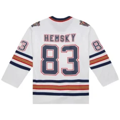 Jerseys Mitchell & Ness -Blue Line Ales Hemsky Edmonton Oilers White 2005 Jersey
