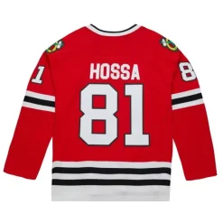 Jerseys Mitchell & Ness -Blue Line Marian Hossa Chicago Blackhawks Dark 2014 Jersey