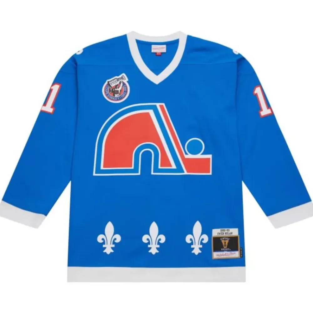 Jerseys Mitchell & Ness -Blue Line Owen Nolan Quebec Nordiques Dark 1992 Jersey