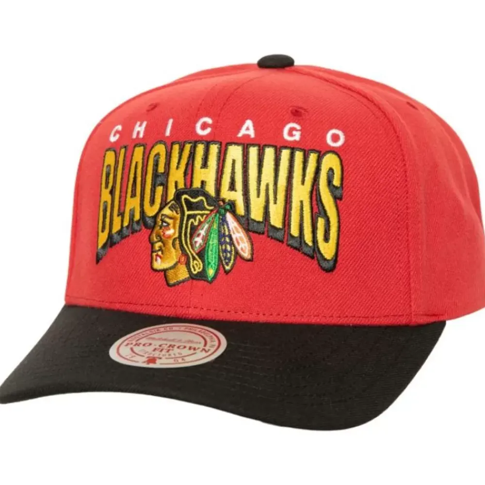 Headwear Mitchell & Ness -Boom Text Pro Snapback Chicago Blackhawks