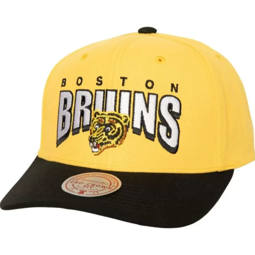 Headwear Mitchell & Ness -Boom Text Pro Snapback Vntg Boston Bruins