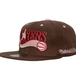Headwear Mitchell & Ness -Brown Sugar Bacon Fitted Hat Hwc Philadelphia 76Ers