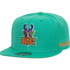 Headwear Mitchell & Ness -Cactus Cooler Fitted Hat Milwaukee Bucks