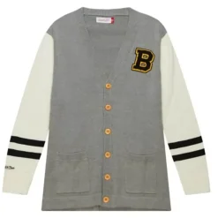 Apparel Mitchell & Ness Hoodies & Sweatshirts-Cardigan Sweater Boston Bruins