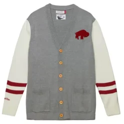 Apparel Mitchell & Ness Hoodies & Sweatshirts-Cardigan Sweater Buffalo Bills