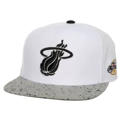Headwear Mitchell & Ness -Cement Top Snapback Miami Heat