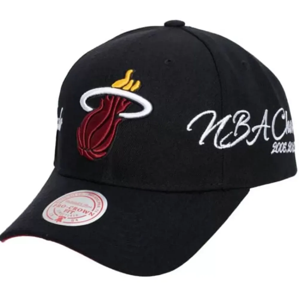 Headwear Mitchell & Ness -Champ Wrap Pro Snapback Miami Heat