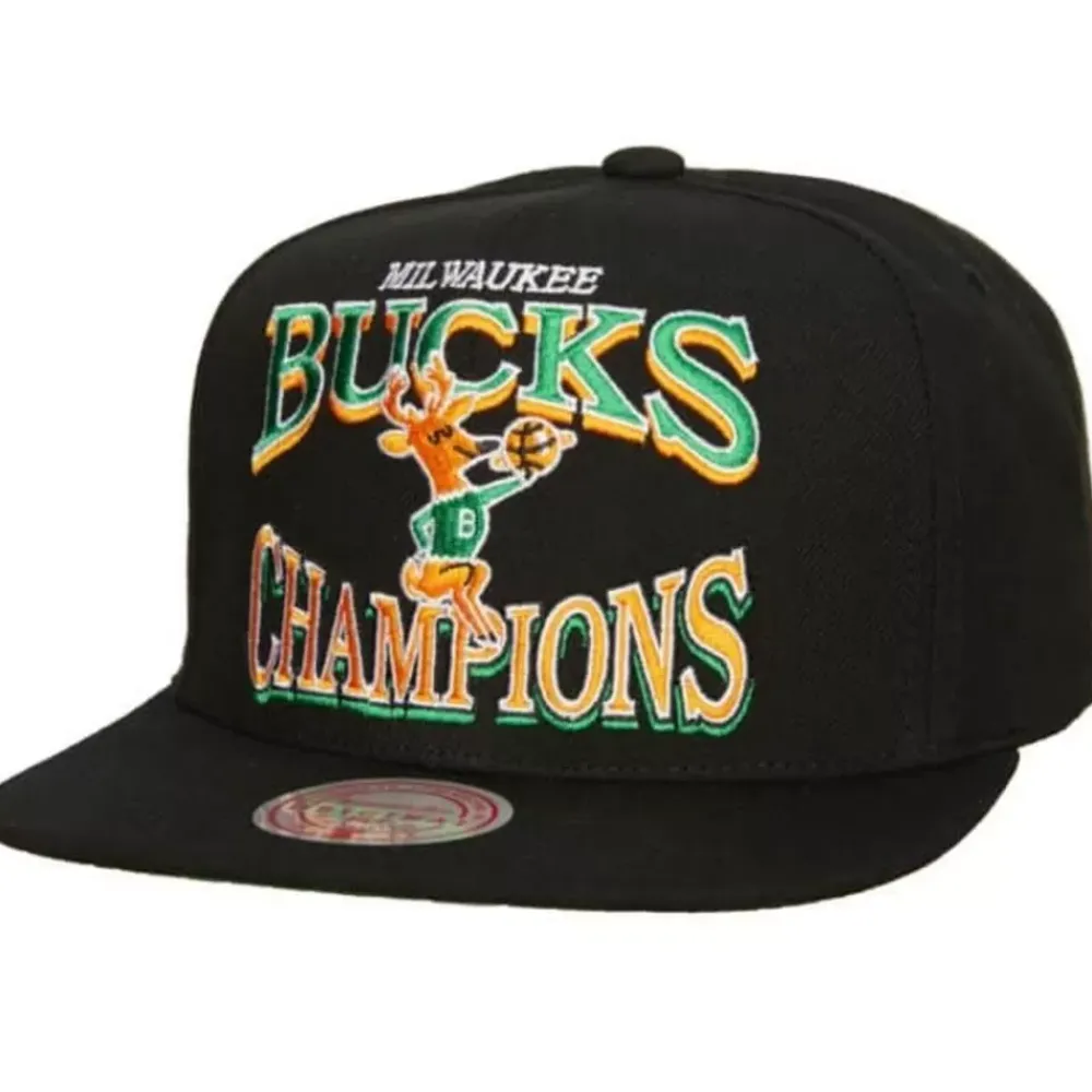 Headwear Mitchell & Ness -Champions Era Snapback Hwc Milwaukee Bucks