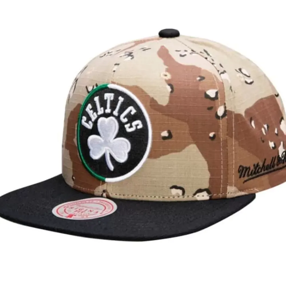 Headwear Mitchell & Ness -Choco Camo Snapback Boston Celtics