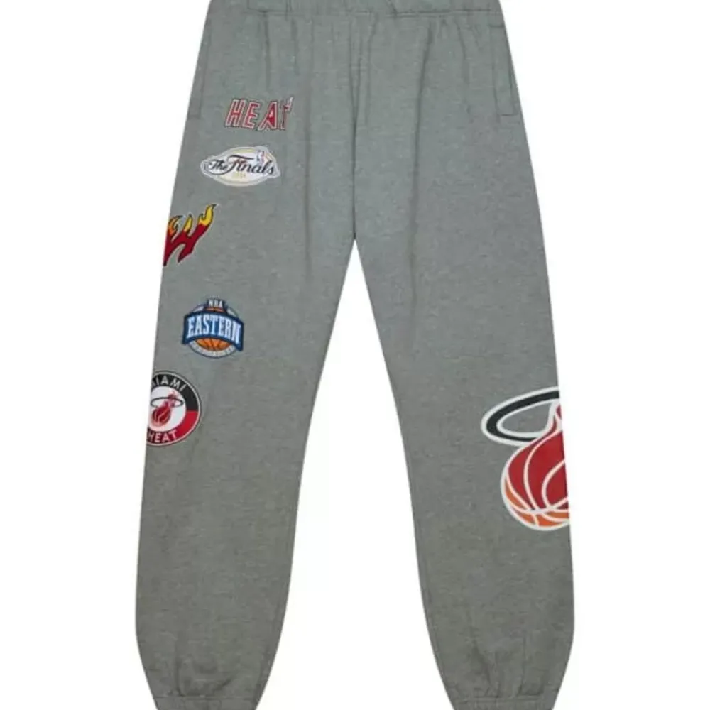 Apparel Mitchell & Ness Shorts-City Collection Fleece Pants Miami Heat