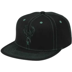Headwear Mitchell & Ness -Contrast Stitch Snapback Milwaukee Bucks