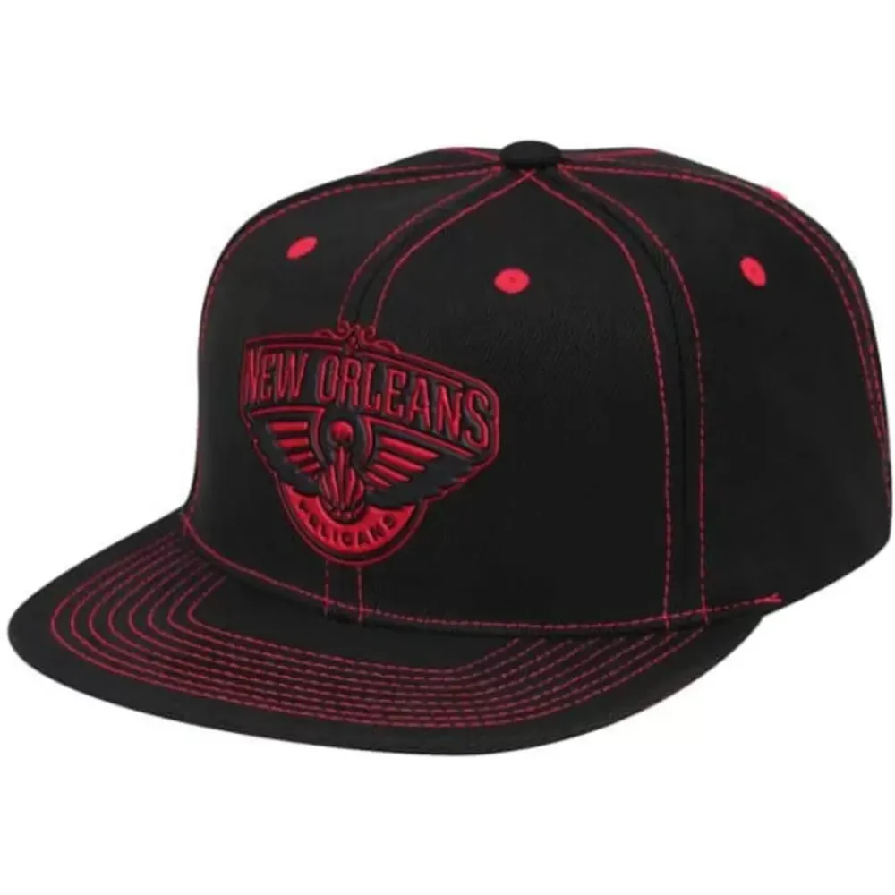 Headwear Mitchell & Ness -Contrast Stitch Snapback New Orleans Pelicans
