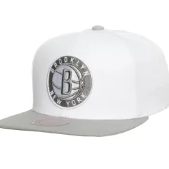 Headwear Mitchell & Ness -Cool Gray 7 Snapback Brooklyn Nets