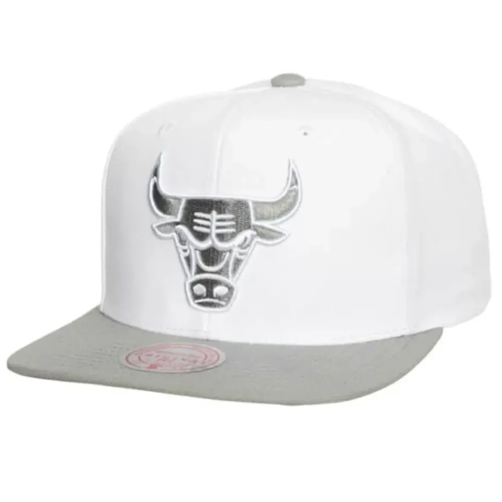 Headwear Mitchell & Ness -Cool Gray 7 Snapback Chicago Bulls
