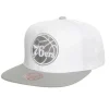 Headwear Mitchell & Ness -Cool Gray 7 Snapback Philadelphia 76Ers