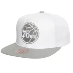 Headwear Mitchell & Ness -Cool Gray 7 Snapback Philadelphia 76Ers
