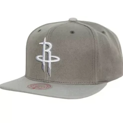 Headwear Mitchell & Ness -Cool Grey Snapback Houston Rockets