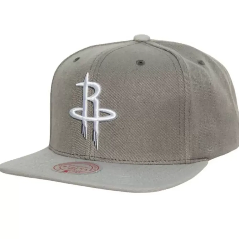 Headwear Mitchell & Ness -Cool Grey Snapback Houston Rockets