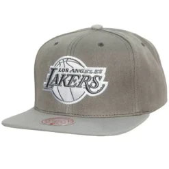 Headwear Mitchell & Ness -Cool Grey Snapback Los Angeles Lakers