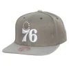 Headwear Mitchell & Ness -Cool Grey Snapback Philadelphia 76Ers