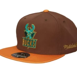 Headwear Mitchell & Ness -Copper Top Fitted Hwc Milwaukee Bucks