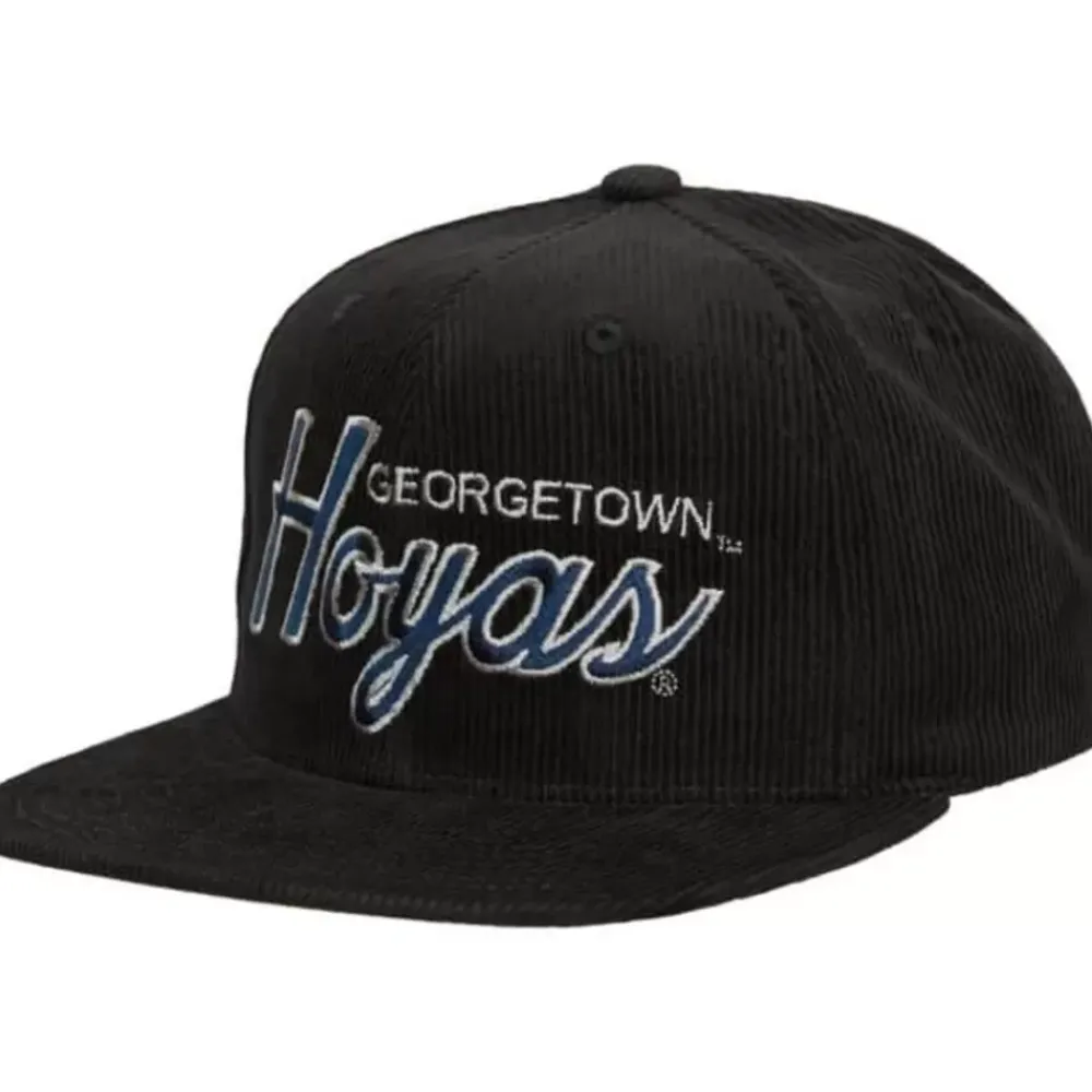 Headwear Mitchell & Ness -Cord Script Snapback Georgetown University