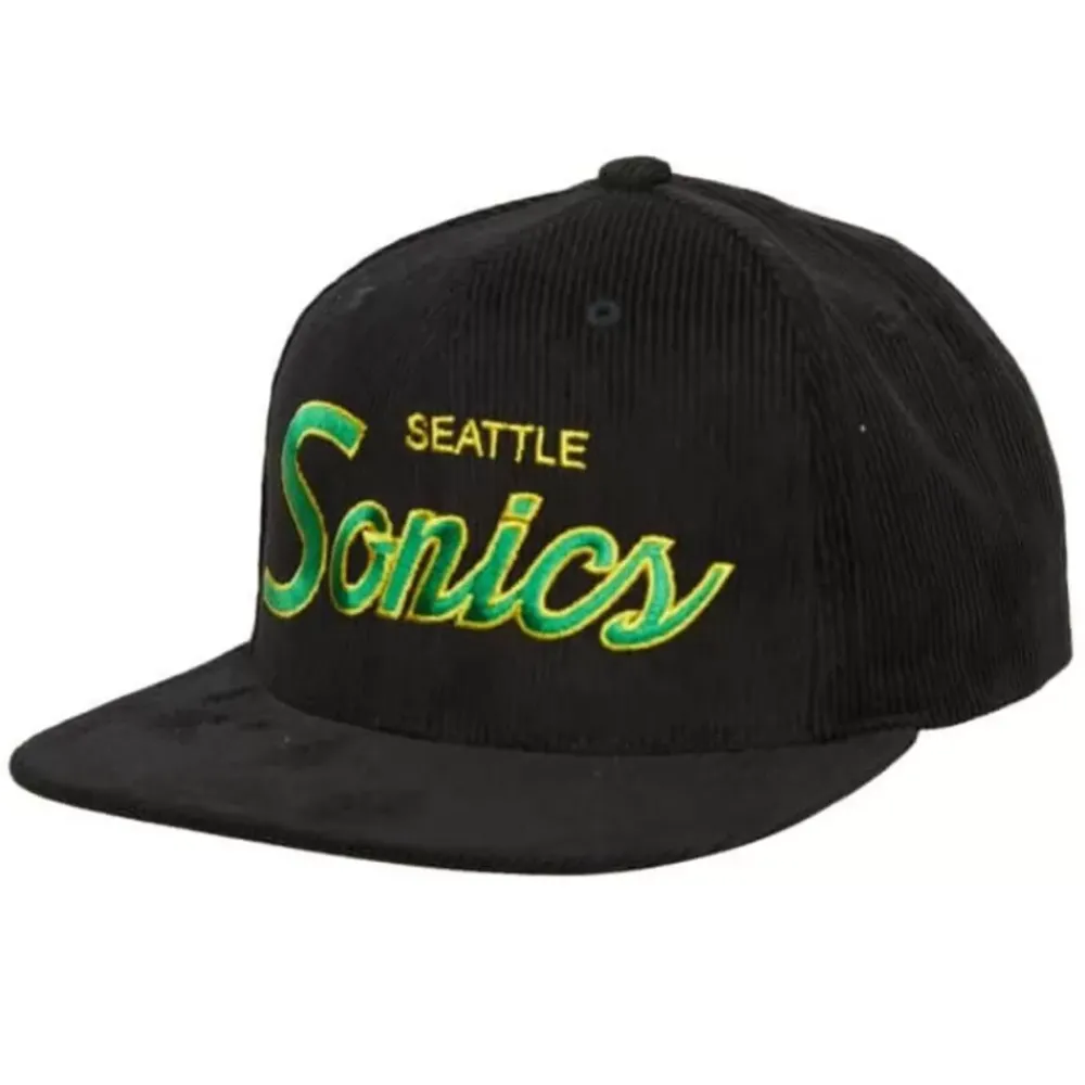 Headwear Mitchell & Ness -Cord Script Snapback Hwc Seattle Supersonics