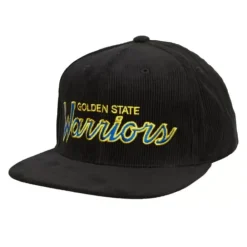 Headwear Mitchell & Ness -Cord Script Snapback Hwc Golden State Warriors
