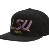 Headwear Mitchell & Ness -Cord Script Snapback Louisiana State University