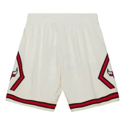 Apparel Mitchell & Ness Shorts-Cream Swingman Shorts Chicago Bulls 1997
