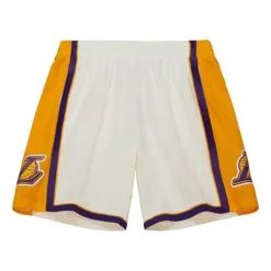 Apparel Mitchell & Ness Shorts-Cream Swingman Shorts Los Angeles Lakers 2009