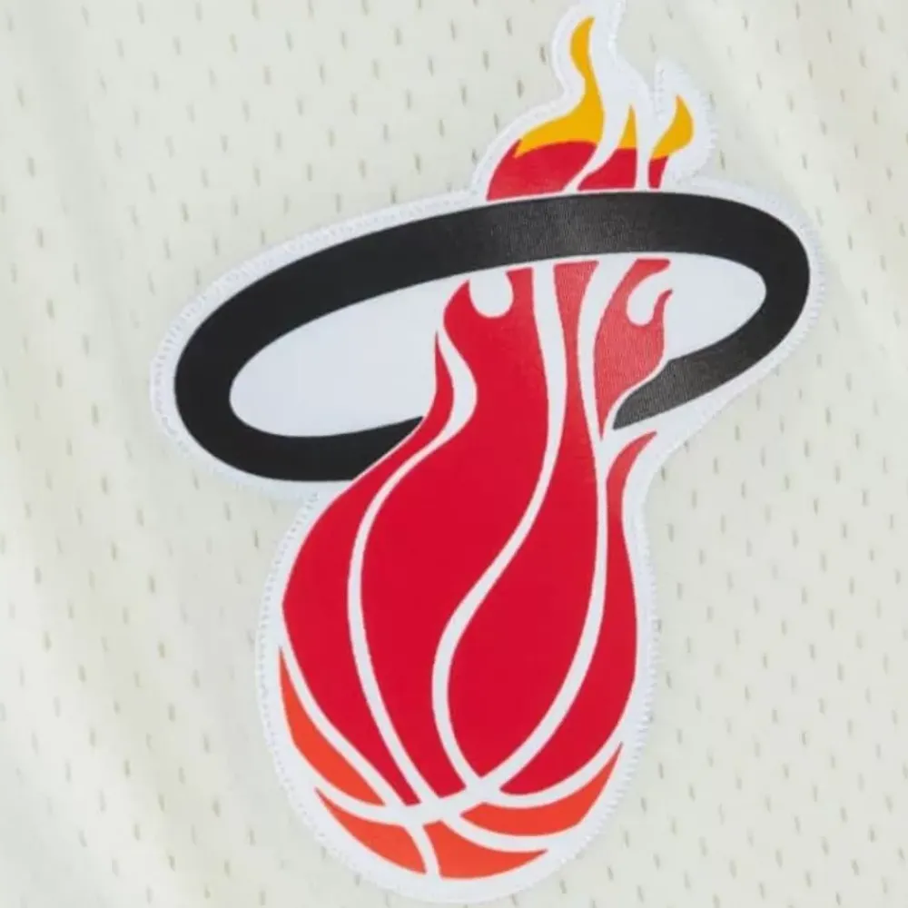 Apparel Mitchell & Ness Shorts-Cream Swingman Shorts Miami Heat 1996